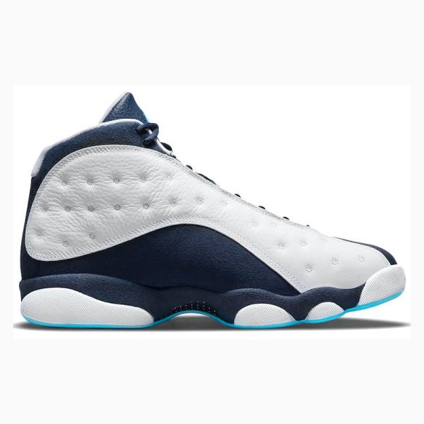 Air Jordan 13 Nike Retro Obsidian powder Tênis de Basquete Masculino Branco Azuis | JD-528NP