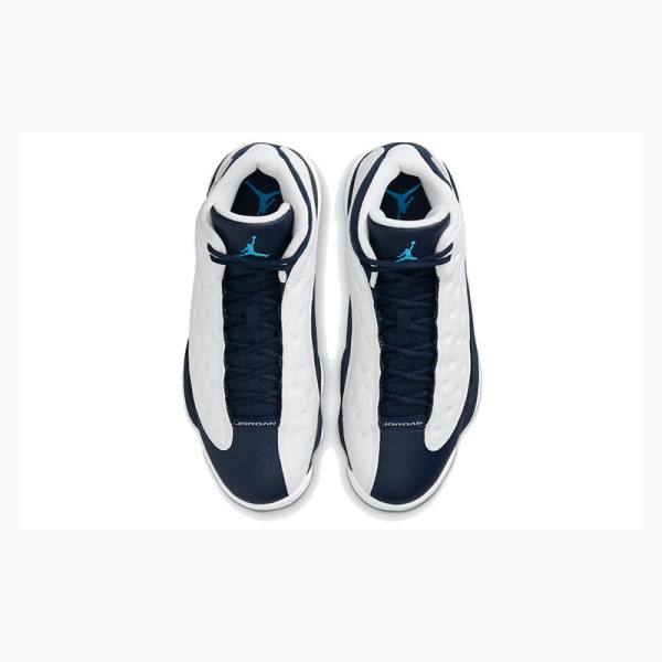 Air Jordan 13 Nike Retro Obsidian powder Tênis de Basquete Masculino Branco Azuis | JD-528NP