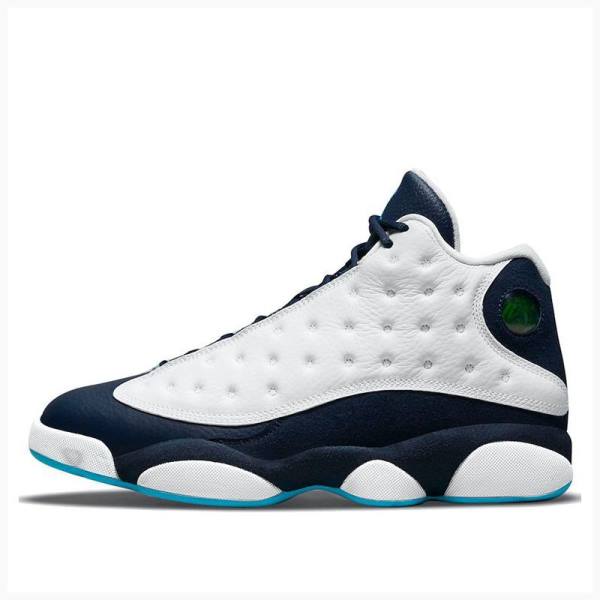 Air Jordan 13 Nike Retro Obsidian powder Tênis de Basquete Masculino Branco Azuis | JD-528NP