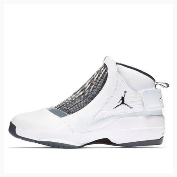 Air Jordan 19 Nike Retro Flint Grey Tênis de Basquete Masculino Branco Pretas | JD-785LP