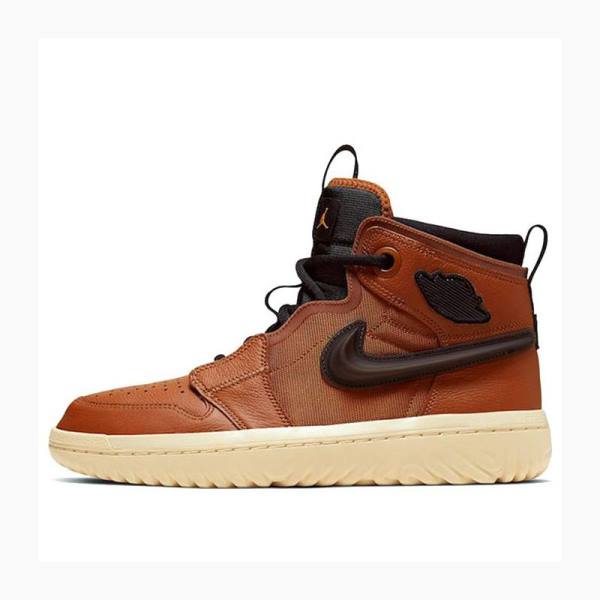 Air Jordan 1 Nike High React Dark Russet Tênis de Basquete Masculino Marrom | JD-176YK