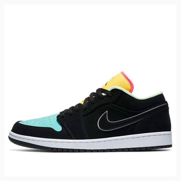 Air Jordan 1 Nike Low SE Tênis Masculino Pretas Amarelas Verdes | JD-382YR