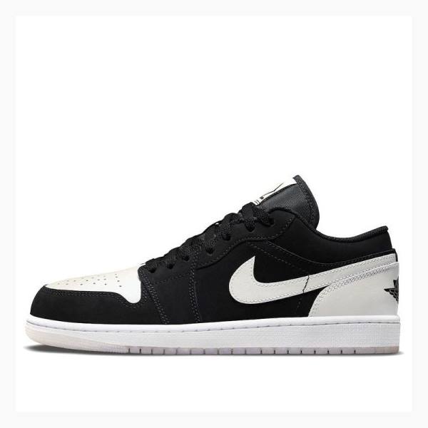 Air Jordan 1 Nike Low-Top Tênis Masculino Pretas Branco | JD-695KA