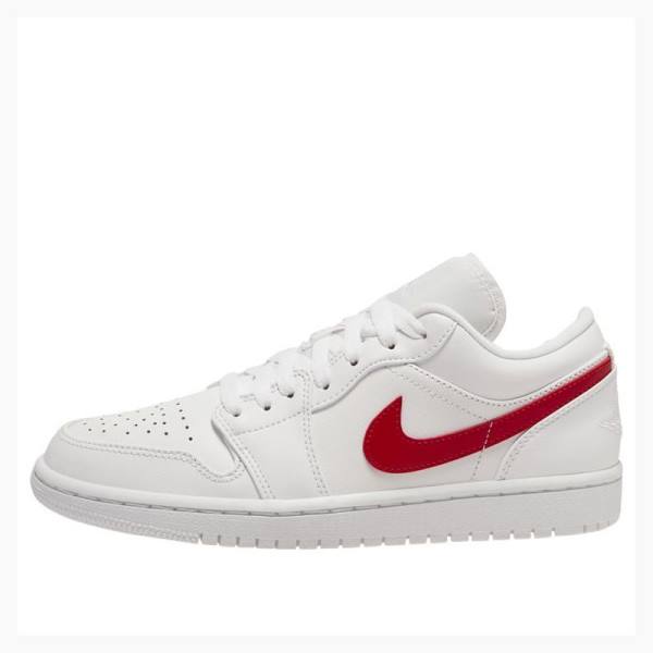 Air Jordan 1 Nike Low Tênis Feminino Branco Vermelhas | JD-382WP