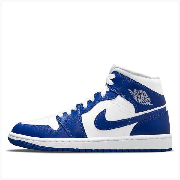 Air Jordan 1 Nike Medio Kentucky Tênis de Basquete Feminino Azuis | JD-054TS