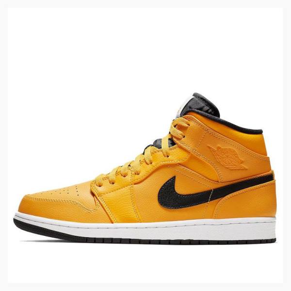 Air Jordan 1 Nike Medio Tênis de Basquete Masculino Douradas | JD-214FI