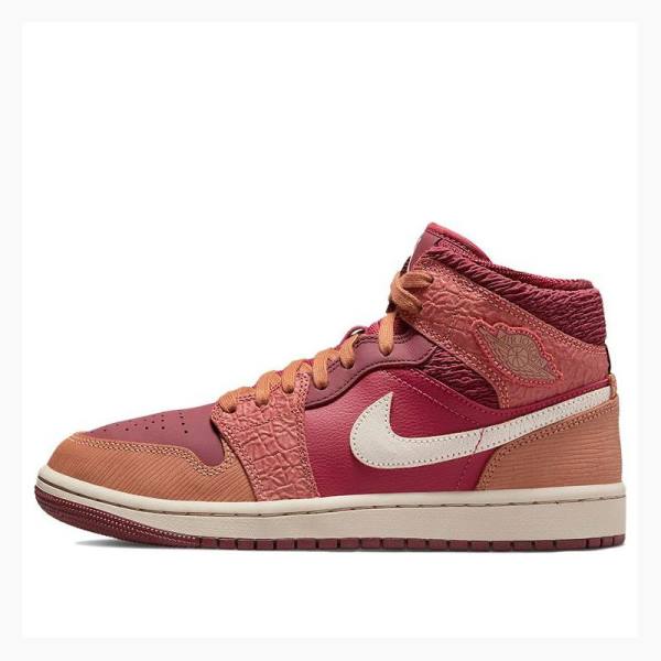 Air Jordan 1 Nike Medio Tênis de Basquete Feminino Vermelhas | JD-317TC