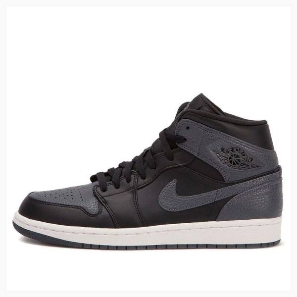 Air Jordan 1 Nike Medio Tênis de Basquete Masculino Pretas Cinzentas Escuro | JD-365DX