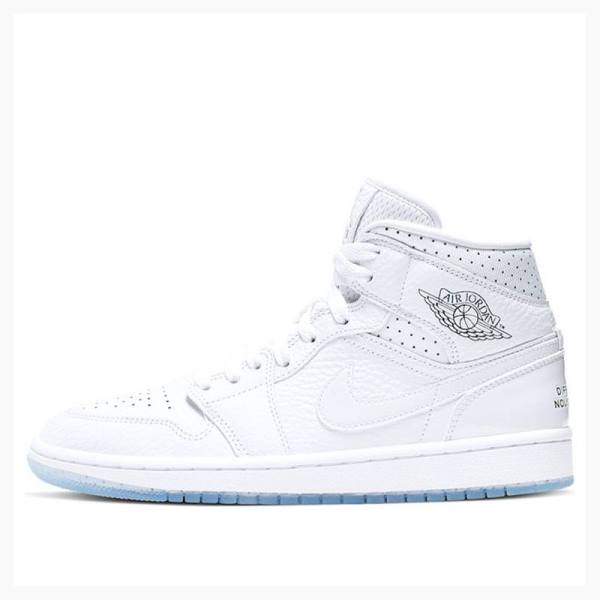 Air Jordan 1 Nike Medio Tênis de Basquete Feminino Branco | JD-537GS