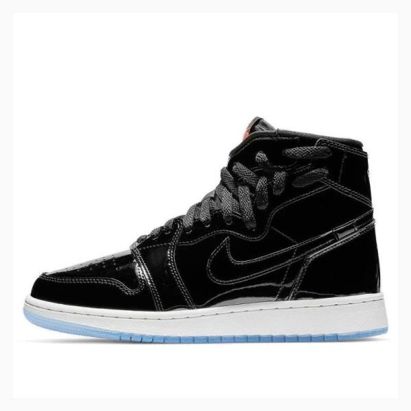 Air Jordan 1 Nike Rebel XX \'Black Envernizados\' Tênis de Basquete Feminino Pretas | JD-812TG