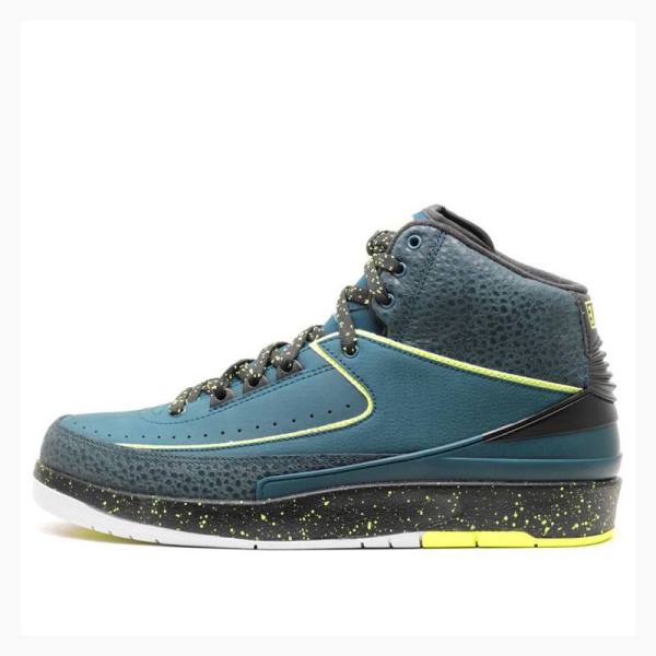 Air Jordan 2 Nike Retro Nightshade Volt Ice Tênis de Basquete Masculino Azuis Cinzentas | JD-036XQ