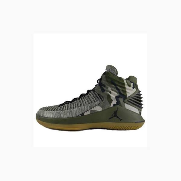 Air Jordan 32 Nike Veterans Day Tênis de Basquete Masculino Verde Oliva | JD-478IP