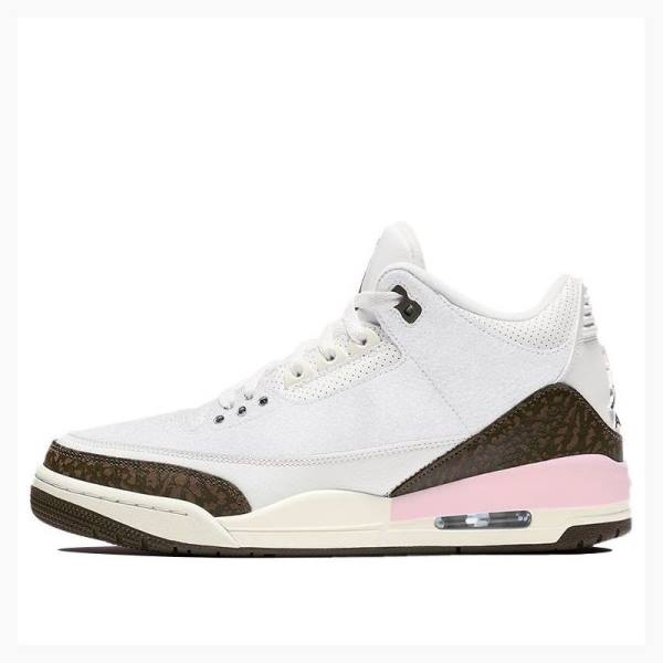 Air Jordan 3 Nike Retro Neapolitan Dark Mocha Tênis de Basquete Feminino Branco Marrom | JD-281DK