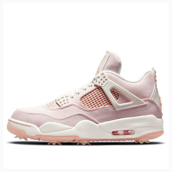 Air Jordan 4 Nike Golfe Apricot Agate Tênis de Basquete Masculino Rosa | JD-305ST