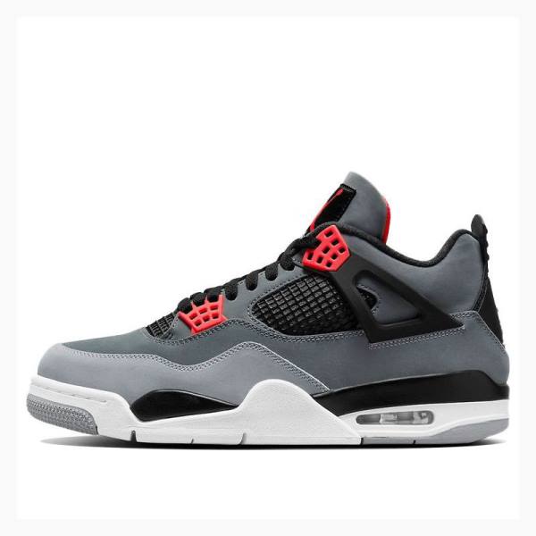 Air Jordan 4 Nike Infrared Tênis de Basquete Masculino Cinzentas Vermelhas | JD-705XT