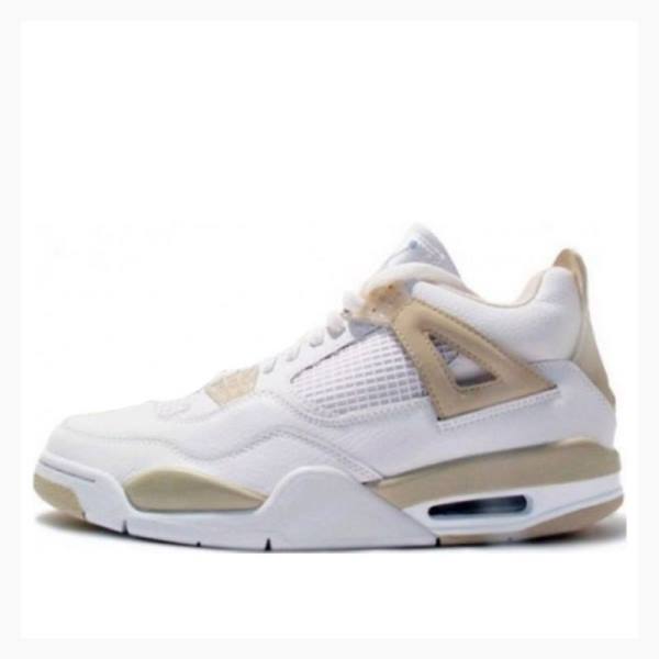 Air Jordan 4 Nike Retro Tênis de Basquete Feminino Branco Bege | JD-061QP