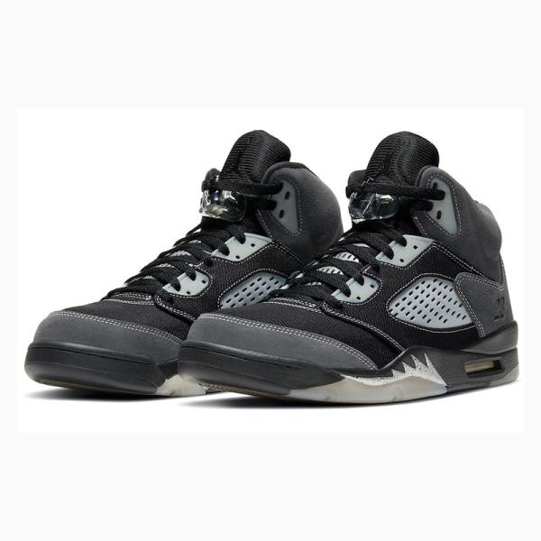 Air Jordan 5 Nike Retro Anthracite Tênis de Basquete Masculino Pretas Cinzentas | JD-736PB