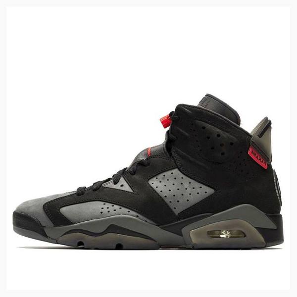 Air Jordan 6 Nike Retro PSG Iron Infrared Tênis de Basquete Masculino Cinzentas Pretas | JD-875BR