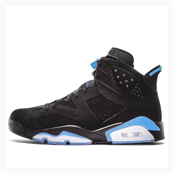 Air Jordan 6 Nike Retro UNC – Univeristy Tênis de Basquete Masculino Pretas Azuis | JD-674YM