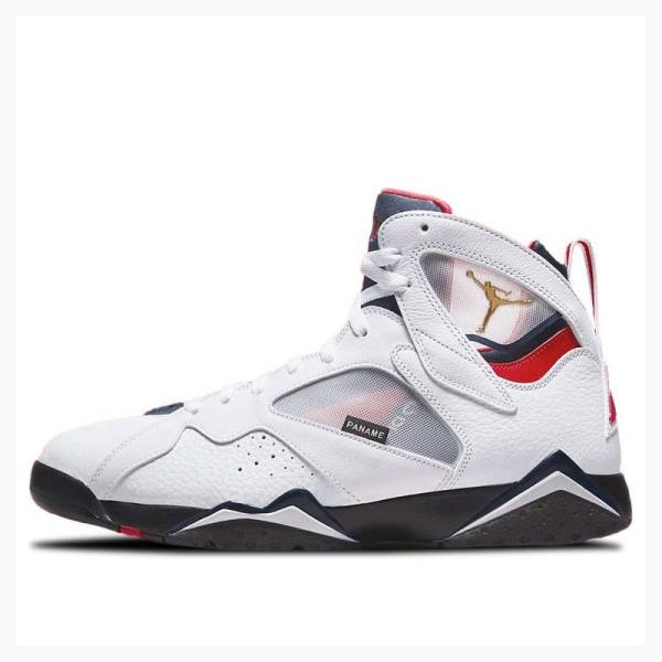 Air Jordan 7 Nike Retro BCFC Paris Saint-Germain Tênis de Basquete Masculino Branco Vermelhas | JD-548SQ