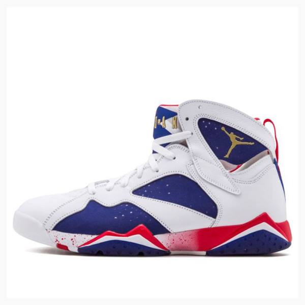 Air Jordan 7 Nike Retro Olympic Tinker Alternate Tênis de Basquete Masculino Branco Vermelhas Azul Marinho | JD-274WT