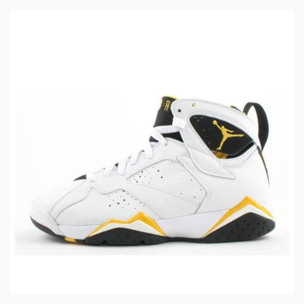 Air Jordan 7 Nike Retro Tênis de Basquete Feminino Branco Pretas Amarelas | JD-435DF