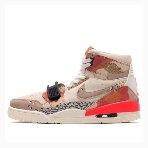 Air Jordan Nike Legacy 312 Sail Desert Camo Infrared Tênis de Basquete Masculino Marrom Vermelhas | JD-451XP