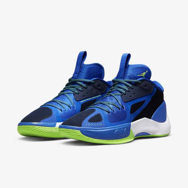 Air Jordan Nike Zoom Separate Masculino Azul Marinho Azuis Branco Verdes | NK875ZXB